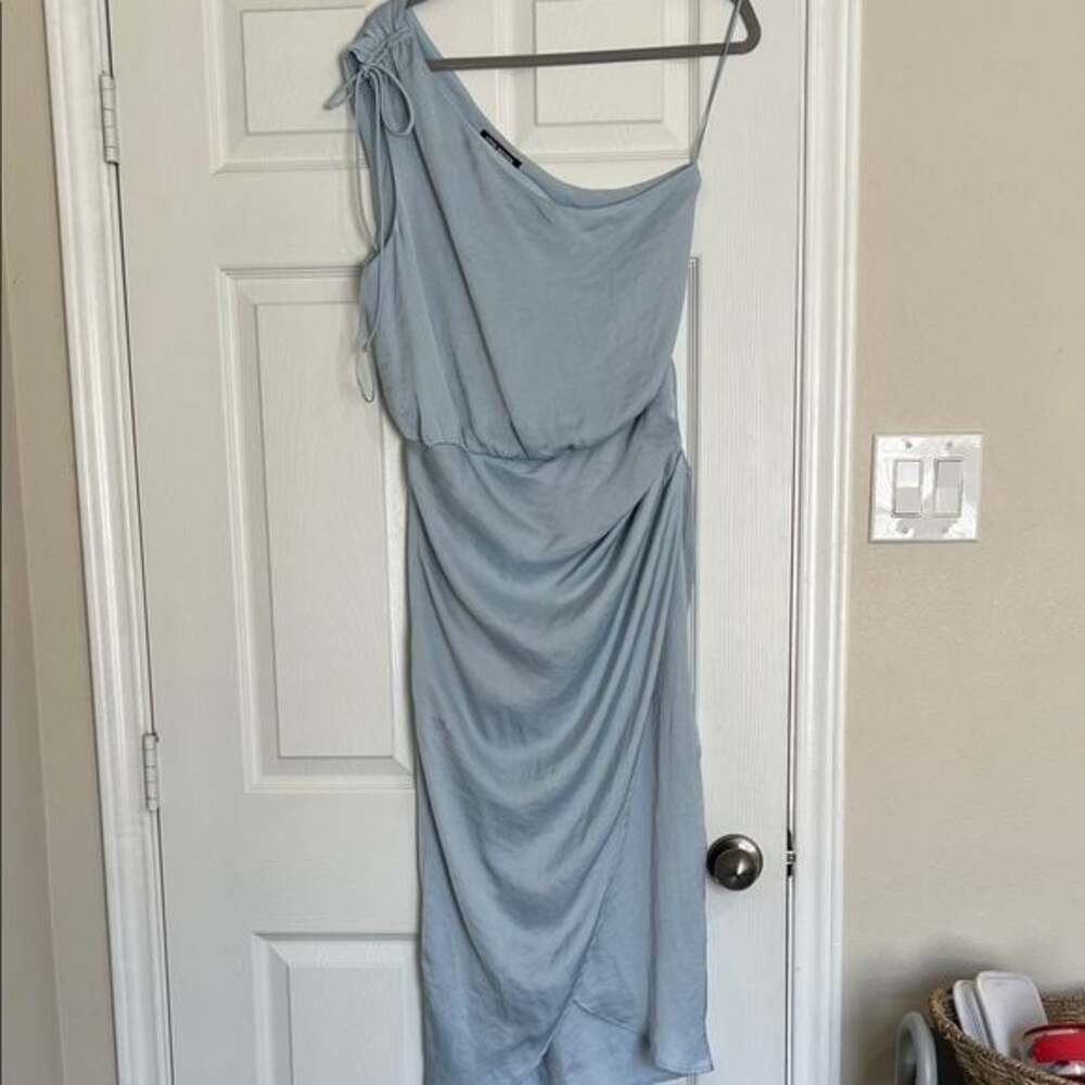 Steve Madden Sky Blue One-Shoulder Dress